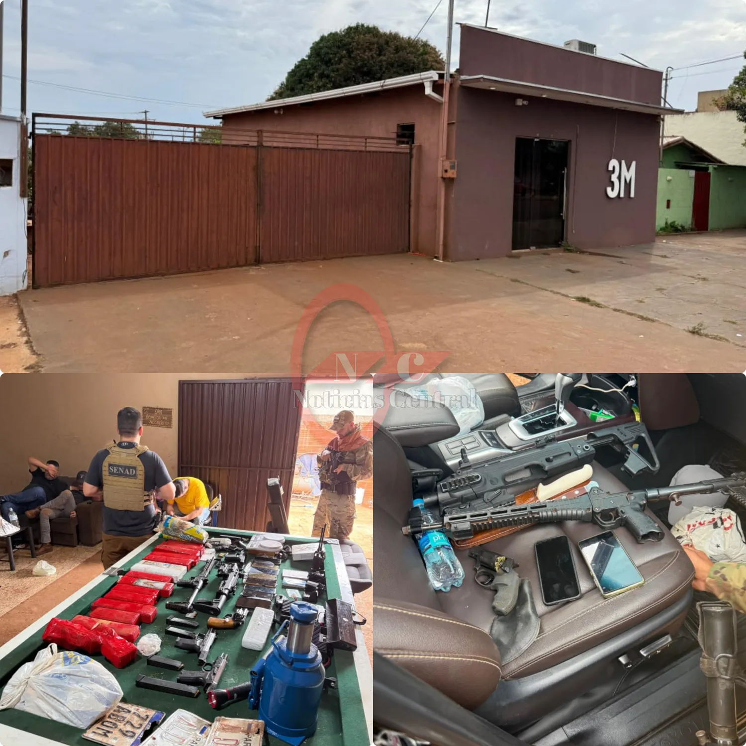 Megaoperativo en Pedro Juan Caballero: incautan drogas, armas y vehículos