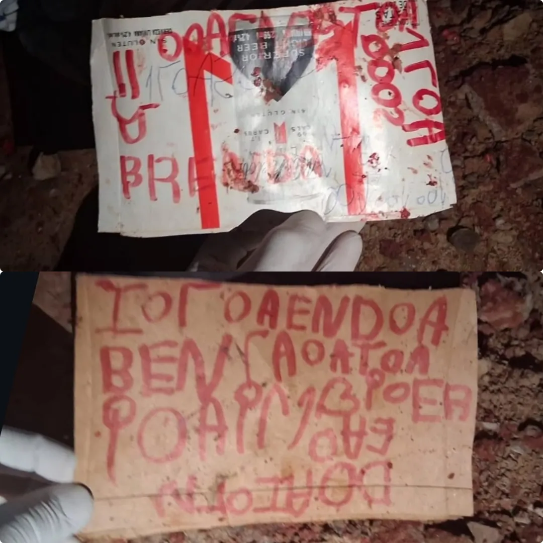 Panfleto hallado en escena de homicidio resultó ser un dibujo infantil