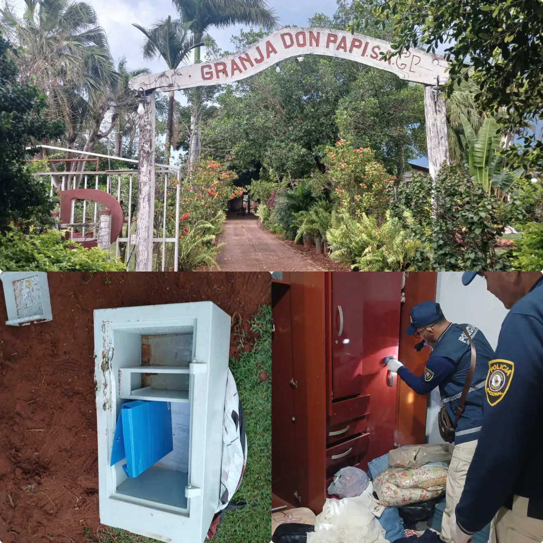 Robo millonario en Horqueta: delincuentes se llevan dinero, joyas y armas de colección