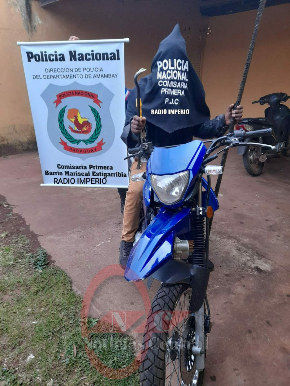 Recuperan motocicleta hurtada y detienen a un joven de 22 años