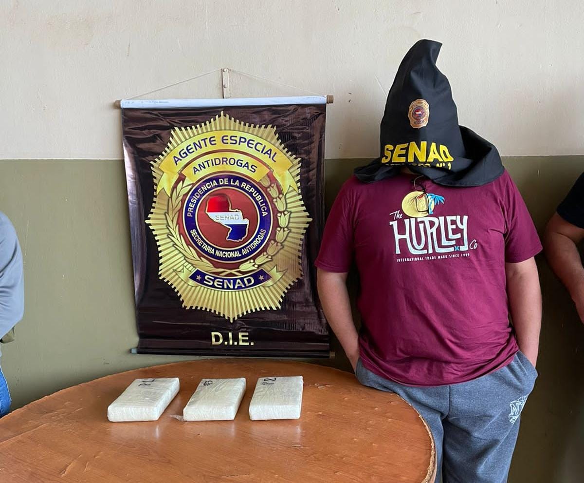 Brasileño con orden de captura en Brasil fue detenido en PJC con 3 kilos de cocaína