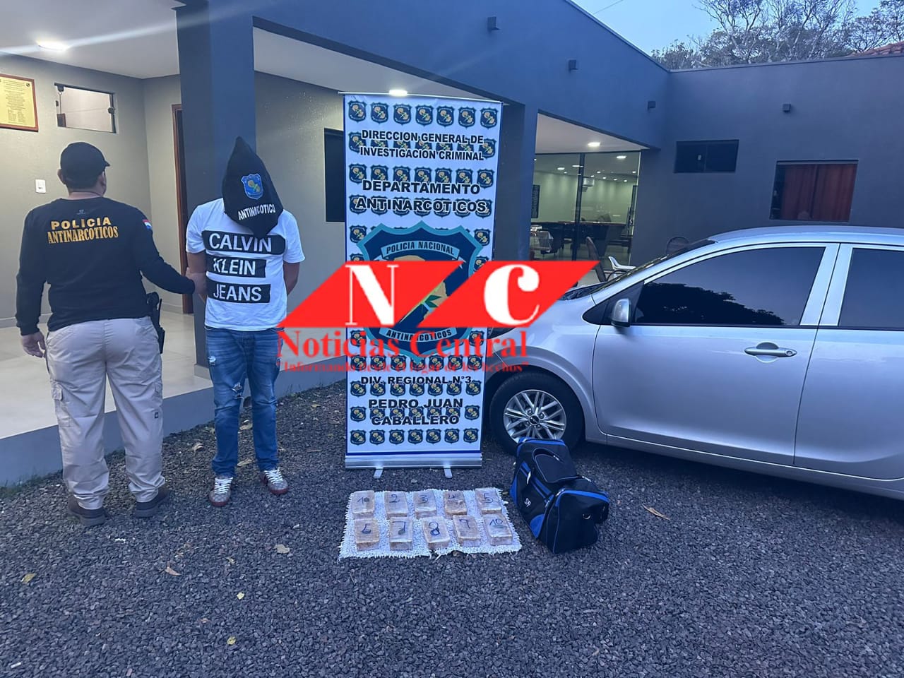 Hombre detenido con 10kg de cocaína en la vía pública