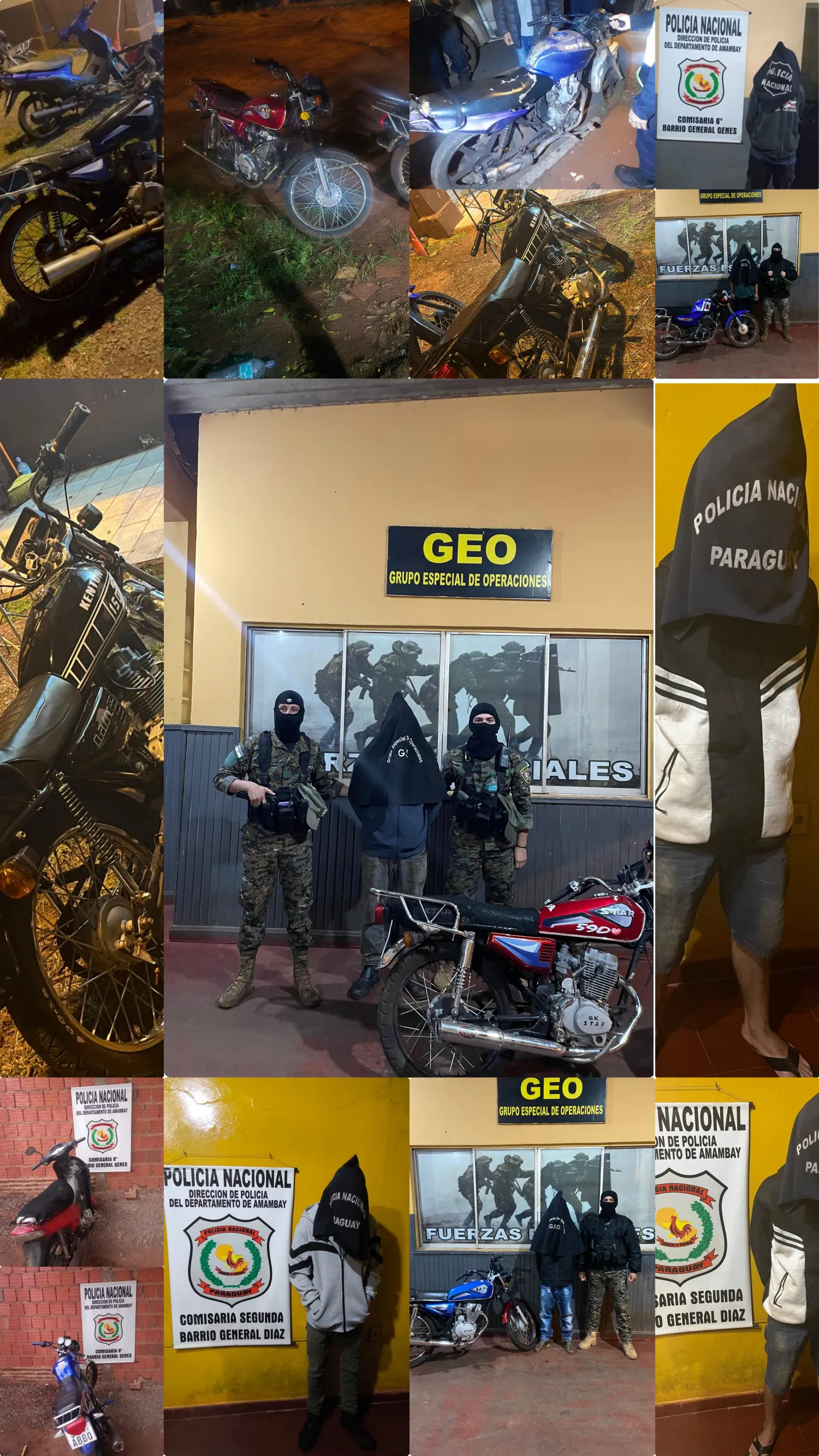 Operativo policial conjunto deja varias personas aprehendidas y motocicletas incautadas