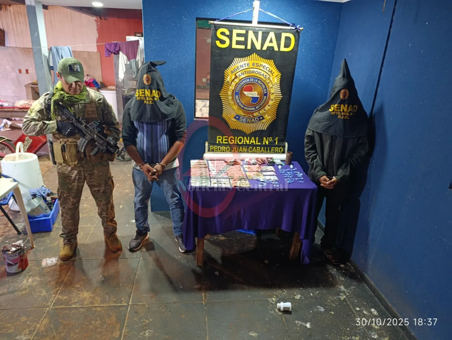 Padre e hijo detenidos en Pedro Juan Caballero durante operativo antidroga