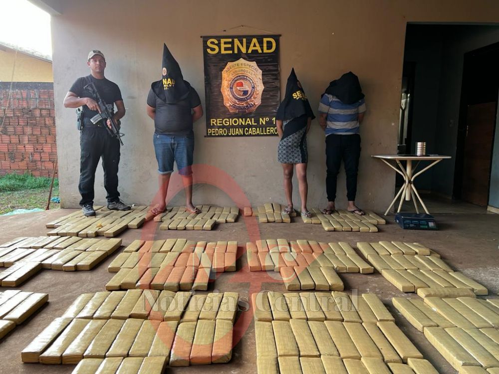 Senad allanó vivienda en PJC e incautó más de 280 kilos de marihuana