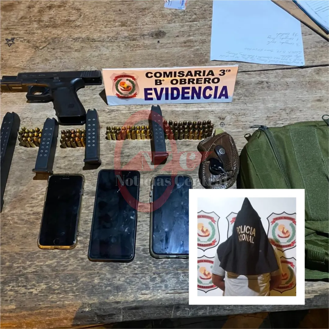PJC: Guardia es detenido por no justificar tenencia de una pistola