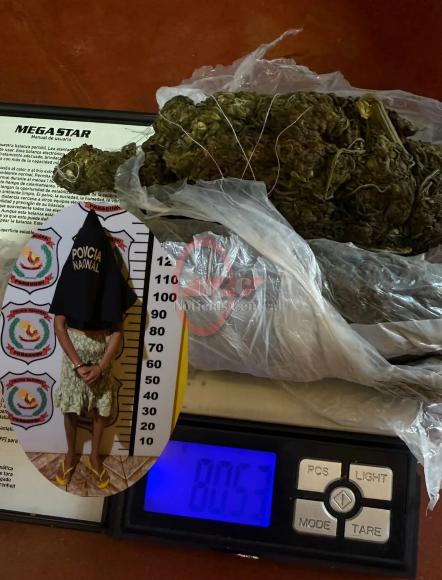 Detienen a una mujer al intentar ingresar droga al penal de Pedro Juan Caballero