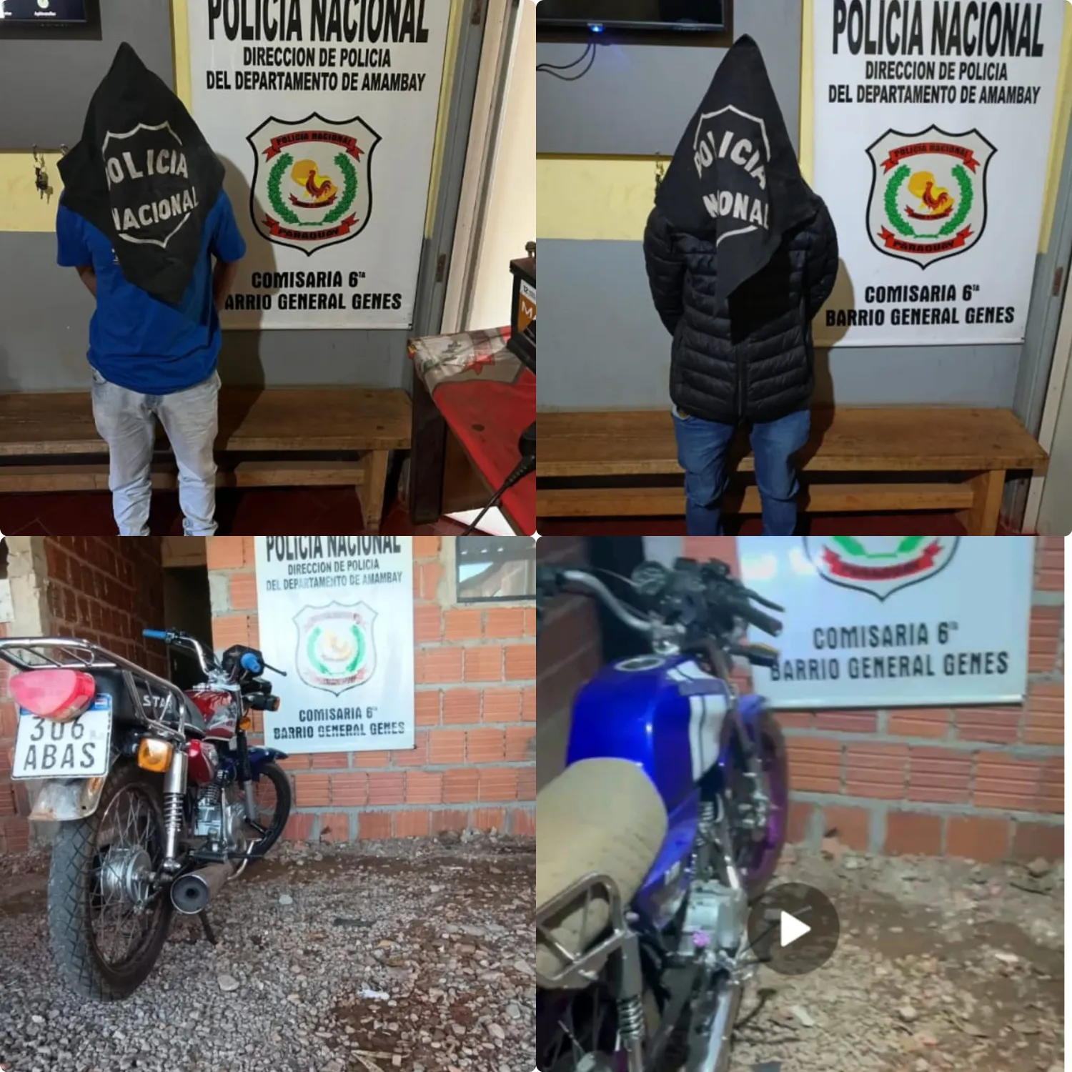 Pedro Juan Caballero: dos jóvenes detenidos en el barrio General Genes por conducir sin licencia y generar ruidos molestos