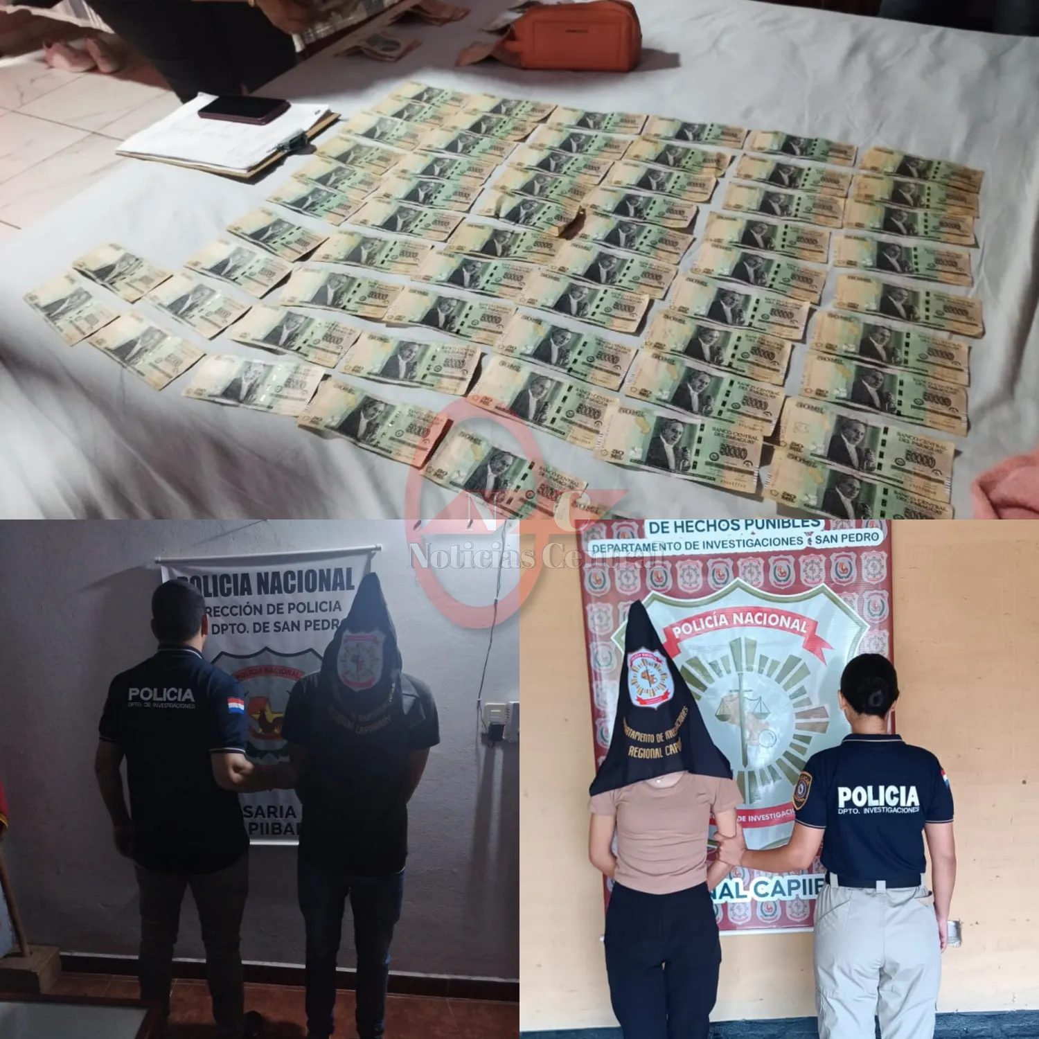 Cajera y su cuñado, detenidos por presuntamente planificar asalto a local comercial en Capiibary