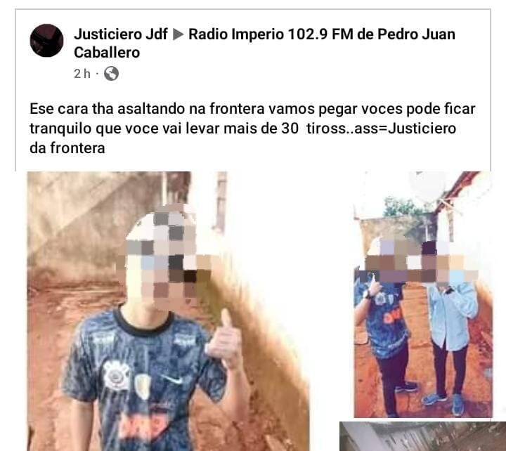 Jóvenes fueron amenazados por supuestos Justicieros de la Frontera en redes sociales