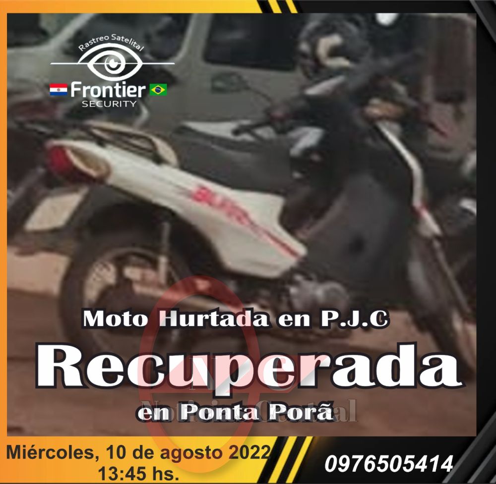 Recuperan motocicleta hurtada de estacionamiento gracias a Frontier Security