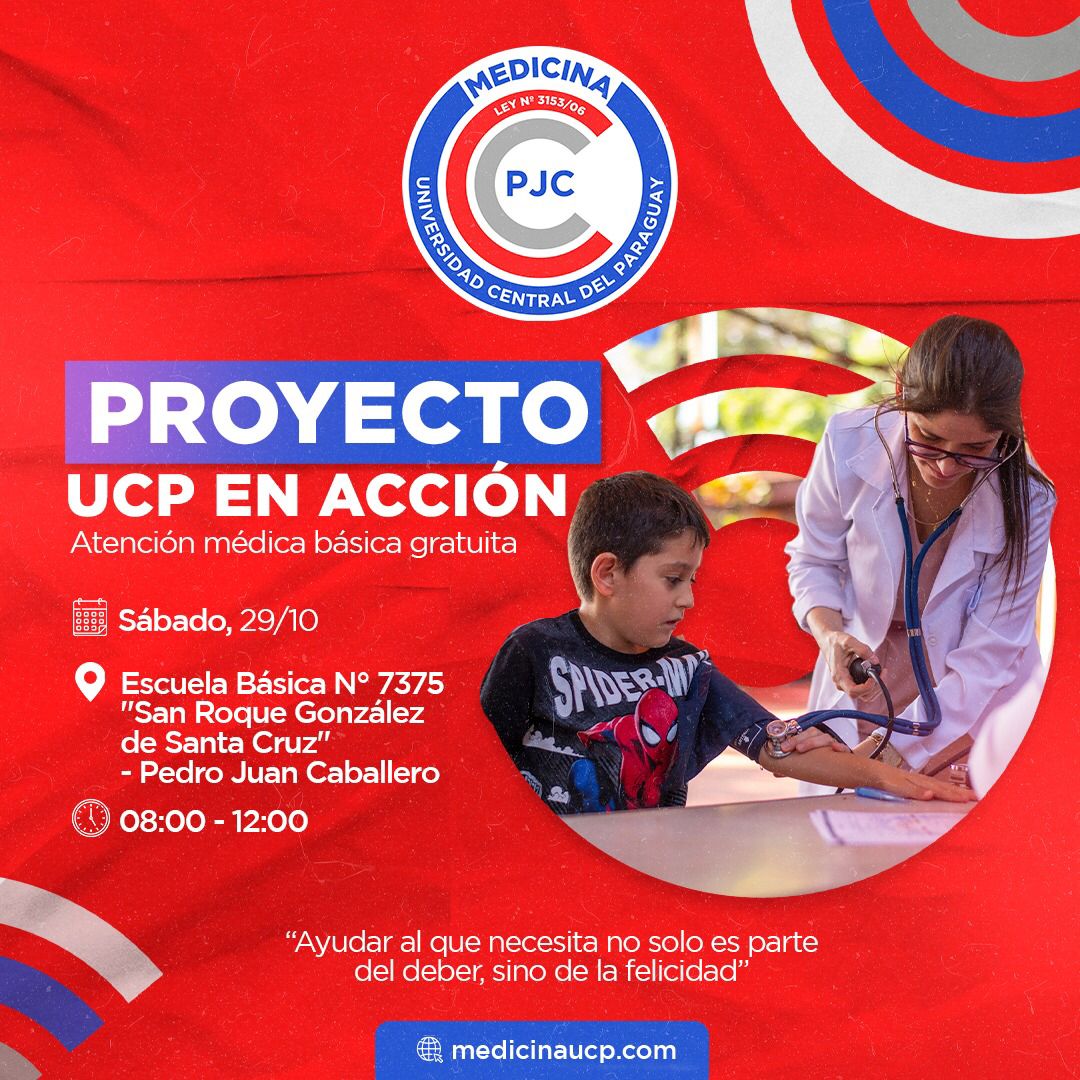 Atención médica gratuita de la UCP llega esta vez en la fracción Cerro Cora'i