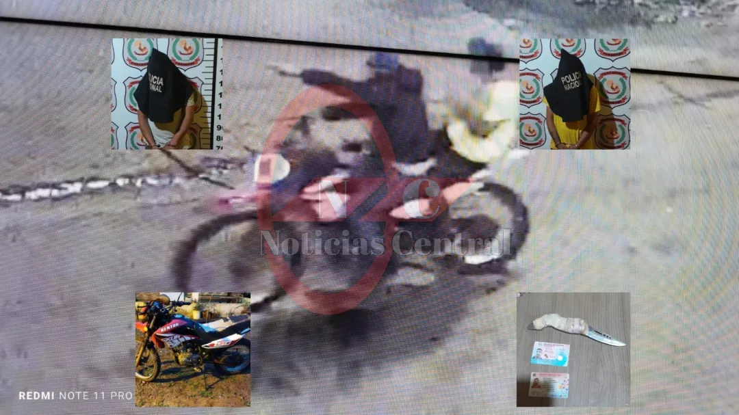 PJC: Ocupantes de una moto fueron detenidos tras ser vistos disparando contra un transeúnte