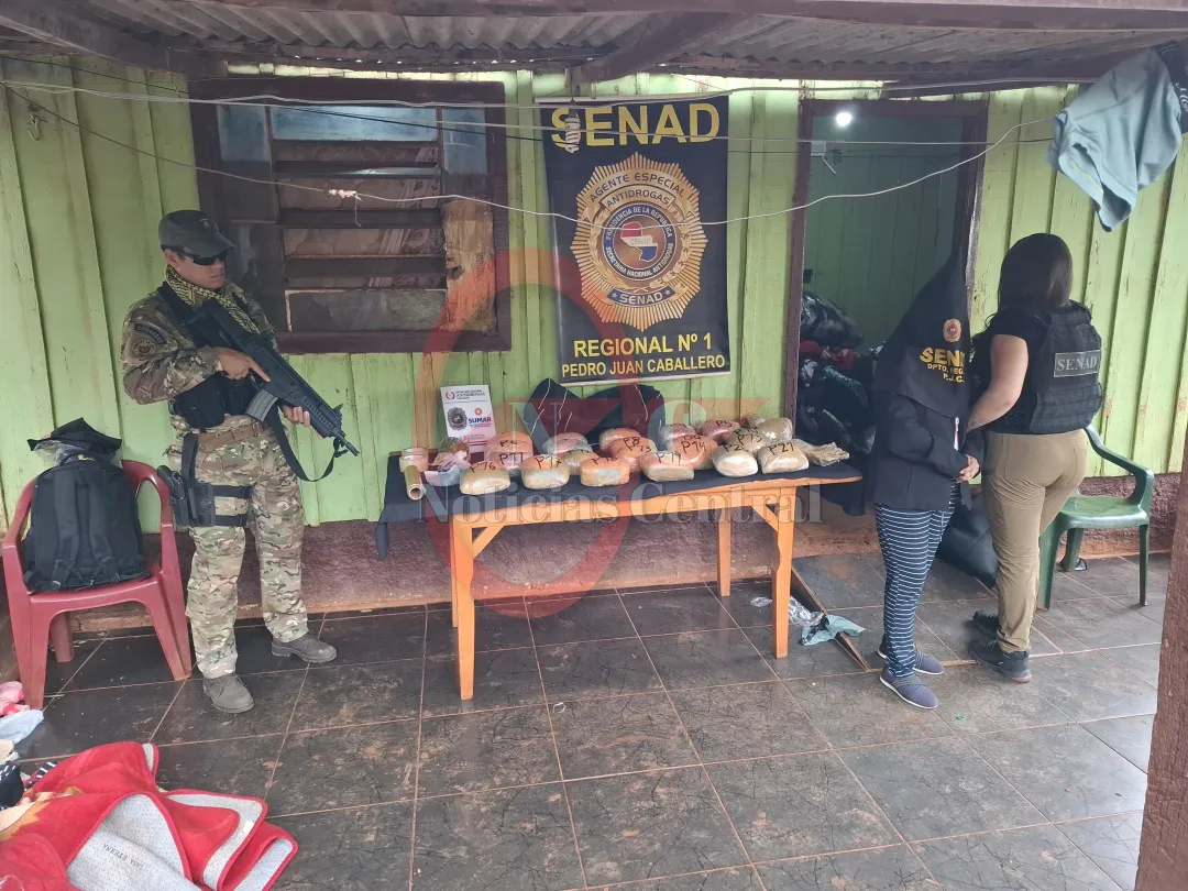 Sexagenaria cae con más de 8 kilos de marihuana picada en Pedro Juan Caballero