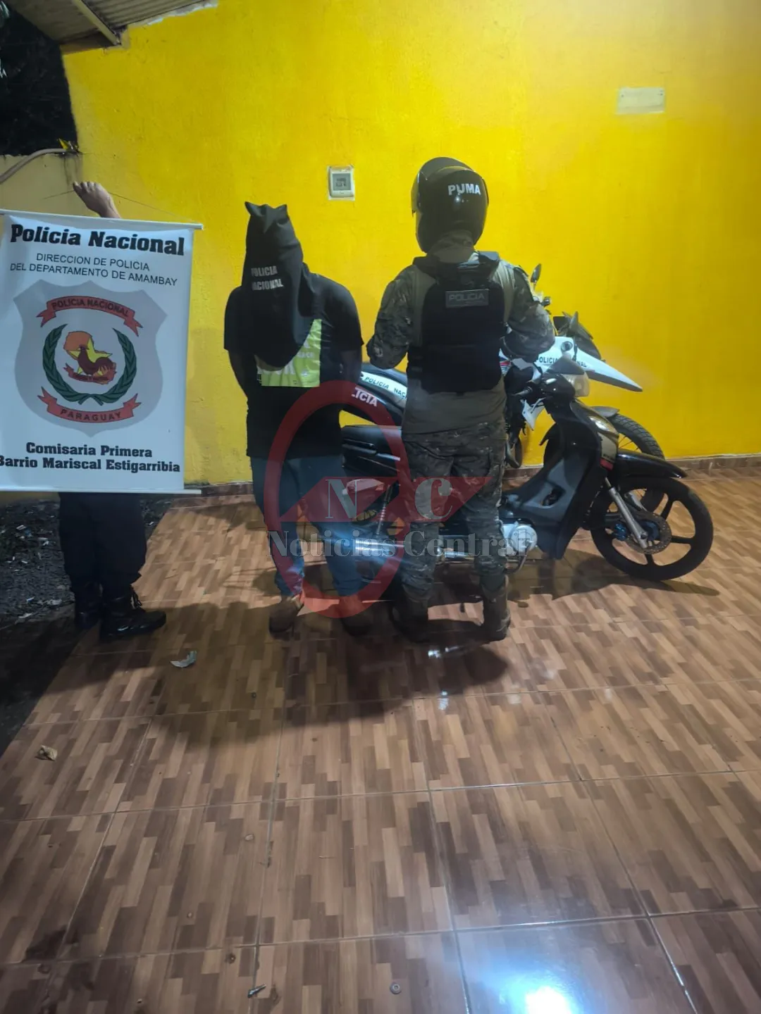PJC: Buscado por la justicia argentina circulaba en motocicleta con chapa adulterada