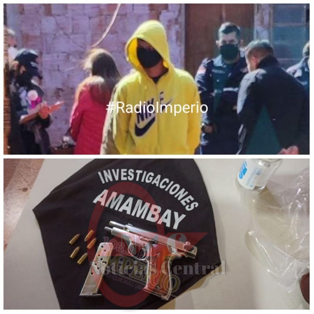  Arma incautada en poder de joven detenido por robo en un restaurant, fue utilizada en 3 hechos punibles