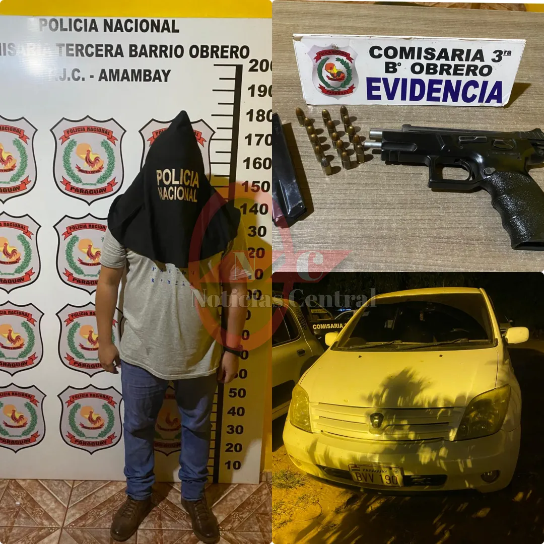 Detienen a ex guardia con arma de fuego en la vía pública