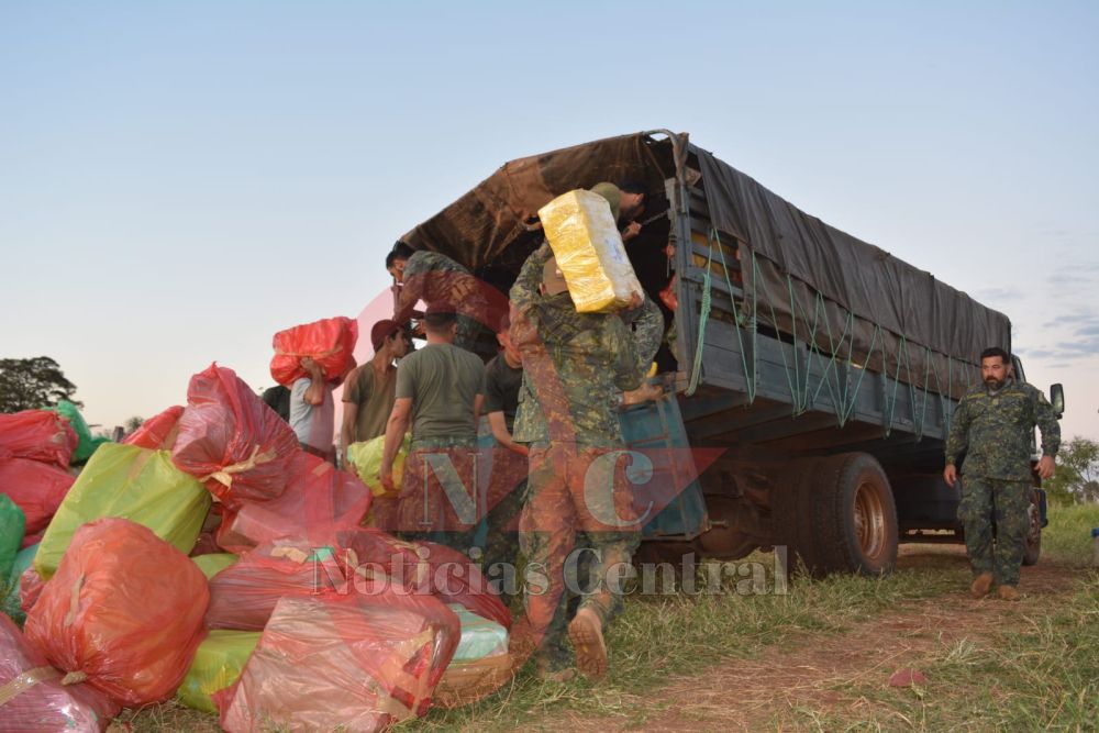 Senad y FTC detectan importante carga de marihuana en Colonia Estrella