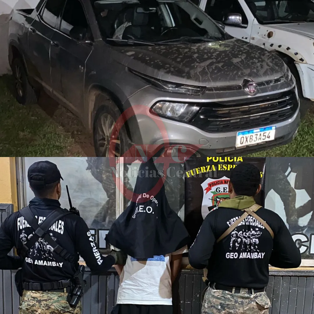 Conductor alcoholizado cae con camioneta indocumentada y cocaína en Pedro Juan Caballero