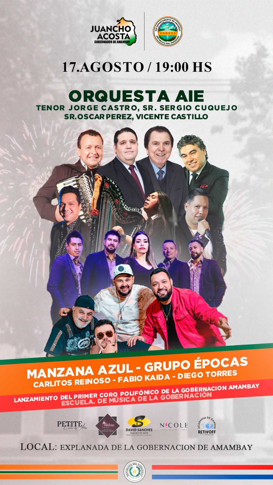 Un festival artístico se ofrecerá tras el juramento y posesión de cargo de Juancho Acosta