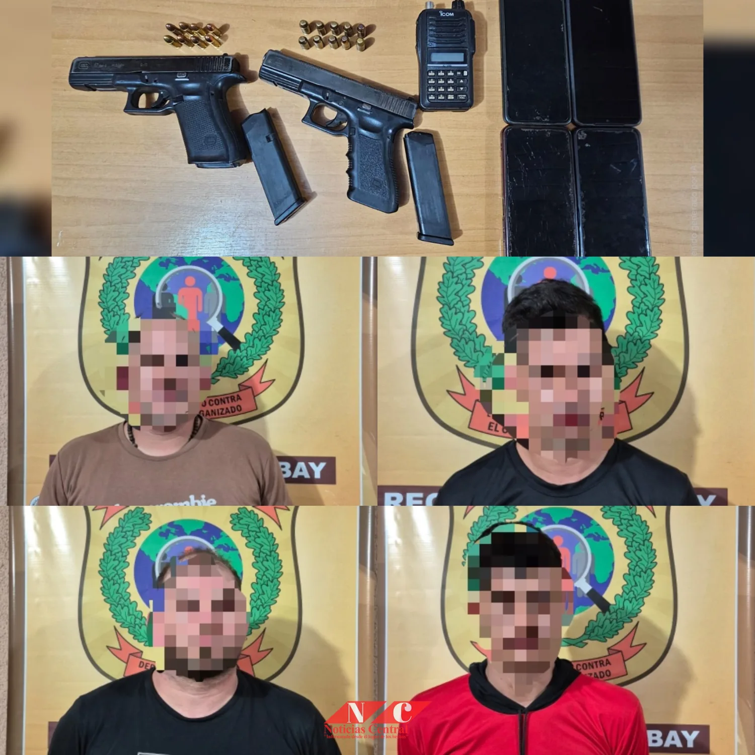 Cuatro hombres fueron aprehendidos tras una persecución e incautación de armas en Pedro Juan Caballero