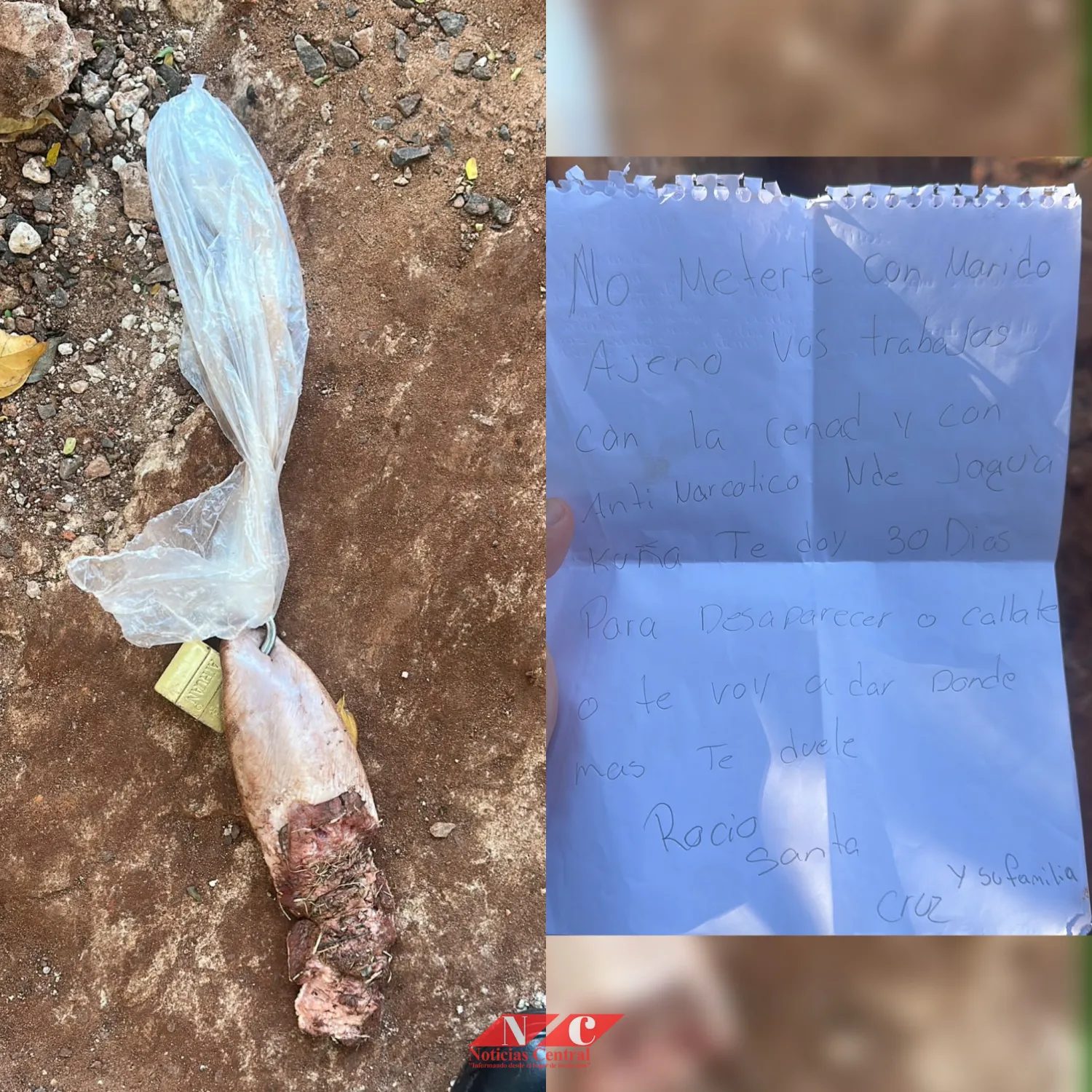 Amenazan de muerte a una joven con una lengua de vaca y un candado en Pedro Juan Caballero