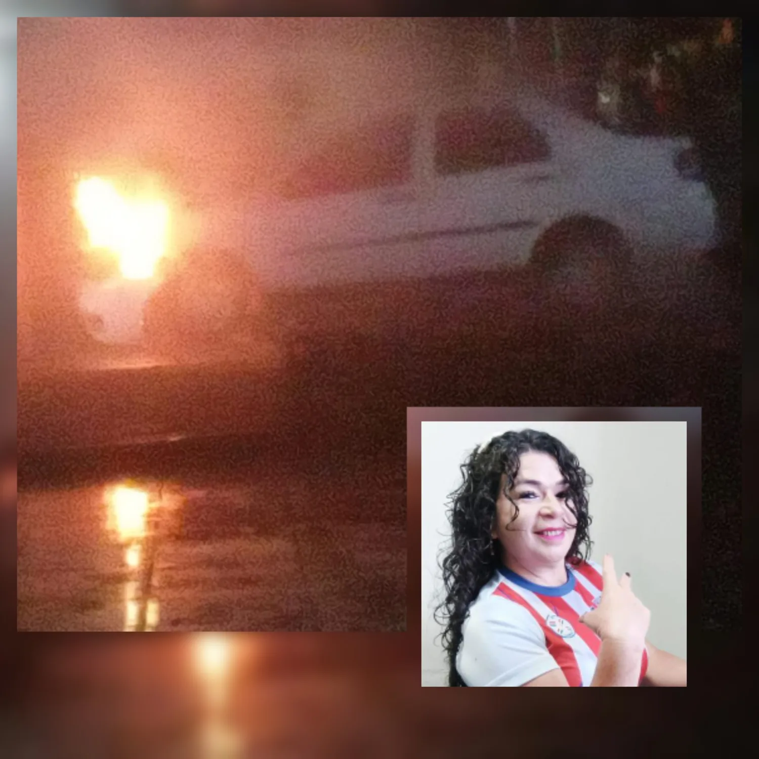 Vehículo de funcionaria municipal se incendia en circunstancias desconocidas en Pedro Juan Caballero