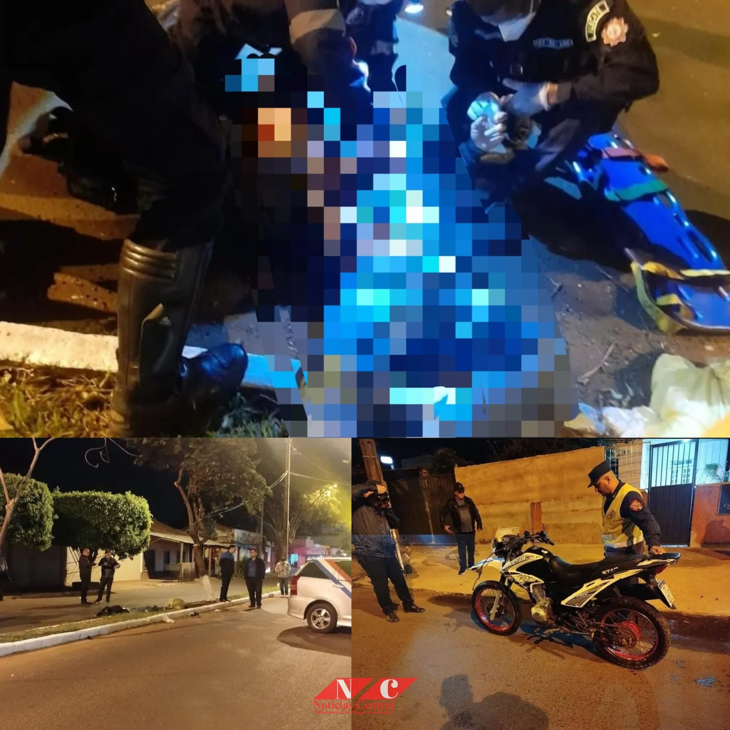 Motociclista fallece tras chocar contra un árbol en el centro de Pedro Juan Caballero