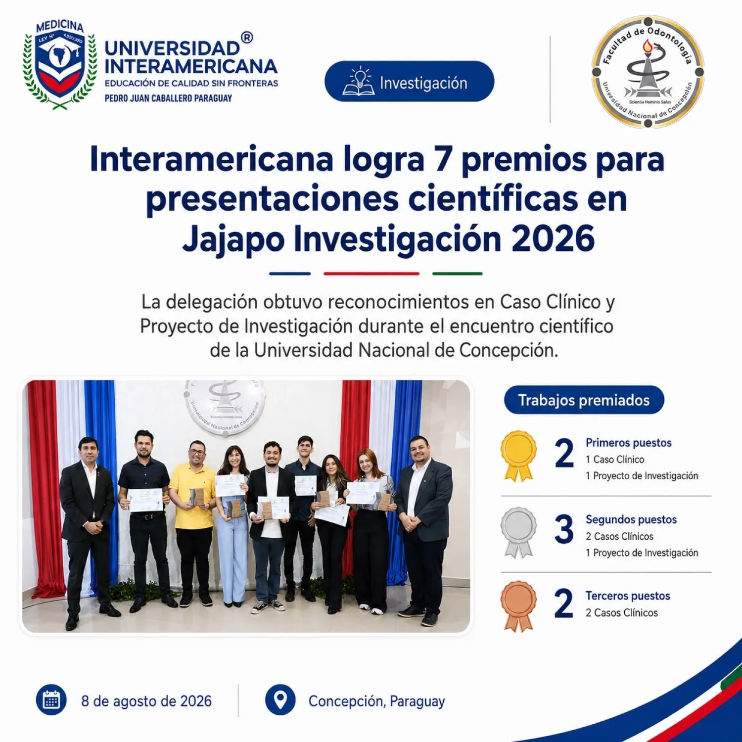 Universidad Interamericana logra siete premiaciones en el IV Encuentro Científico “Jajapo Investigación”