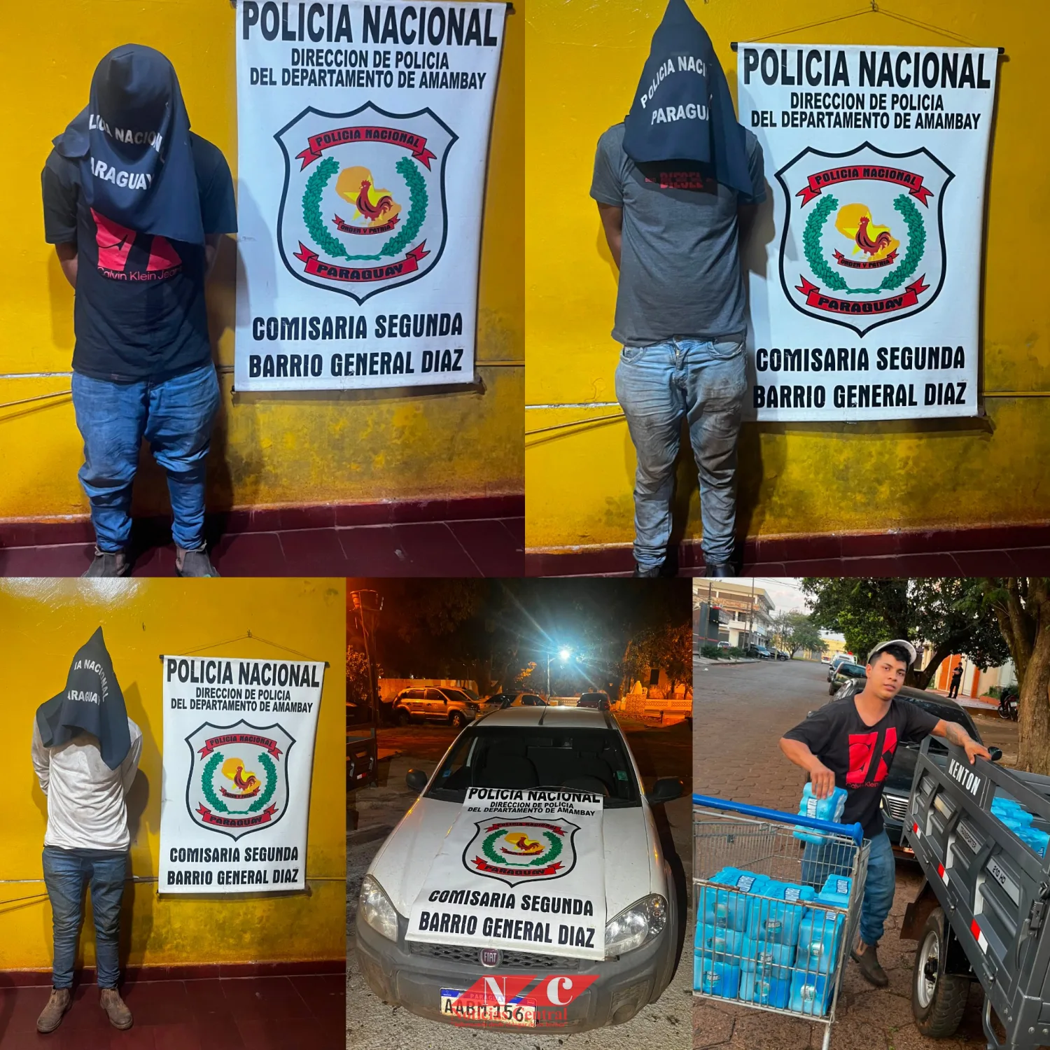 Funcionario infiel, más dos sujetos aprehendidos por intento de hurto de bebidas en un comercio de Pedro Juan Caballero