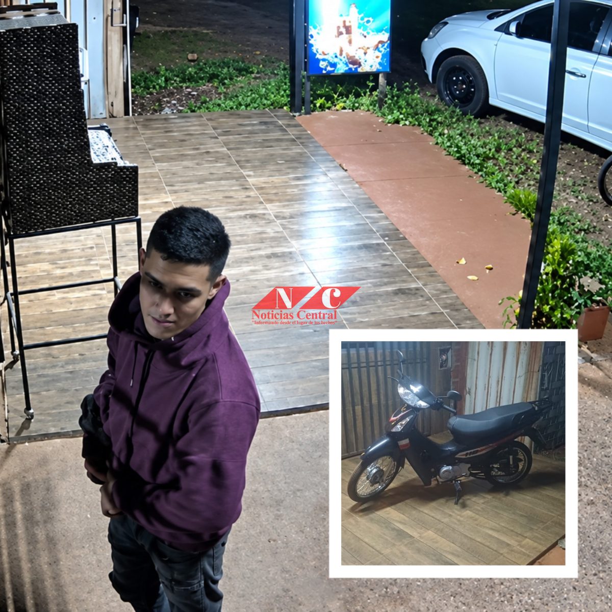 Delincuente robó motocicleta, terminó su gasolina y abandonó frente a un comercio alegando que era suyo en Pedro Juan Caballero