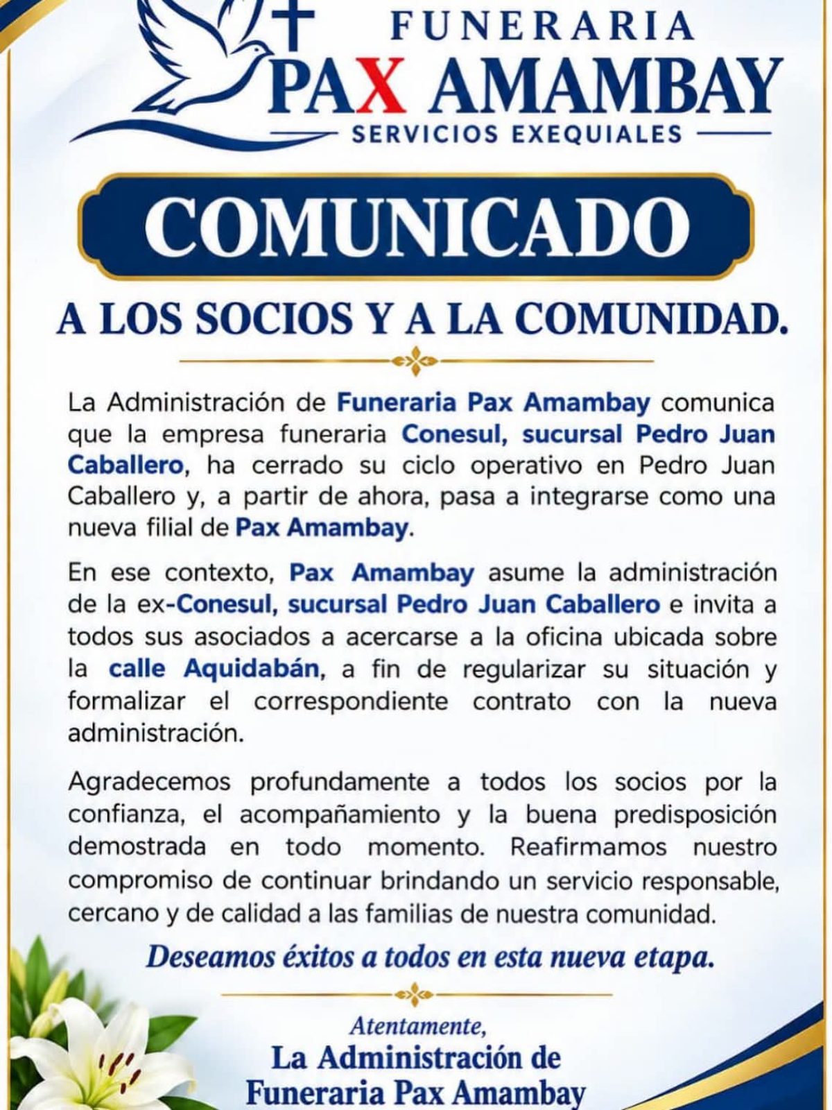 Pax Amambay fortalece su presencia en Pedro Juan Caballero y amplía su cobertura en el norte del país