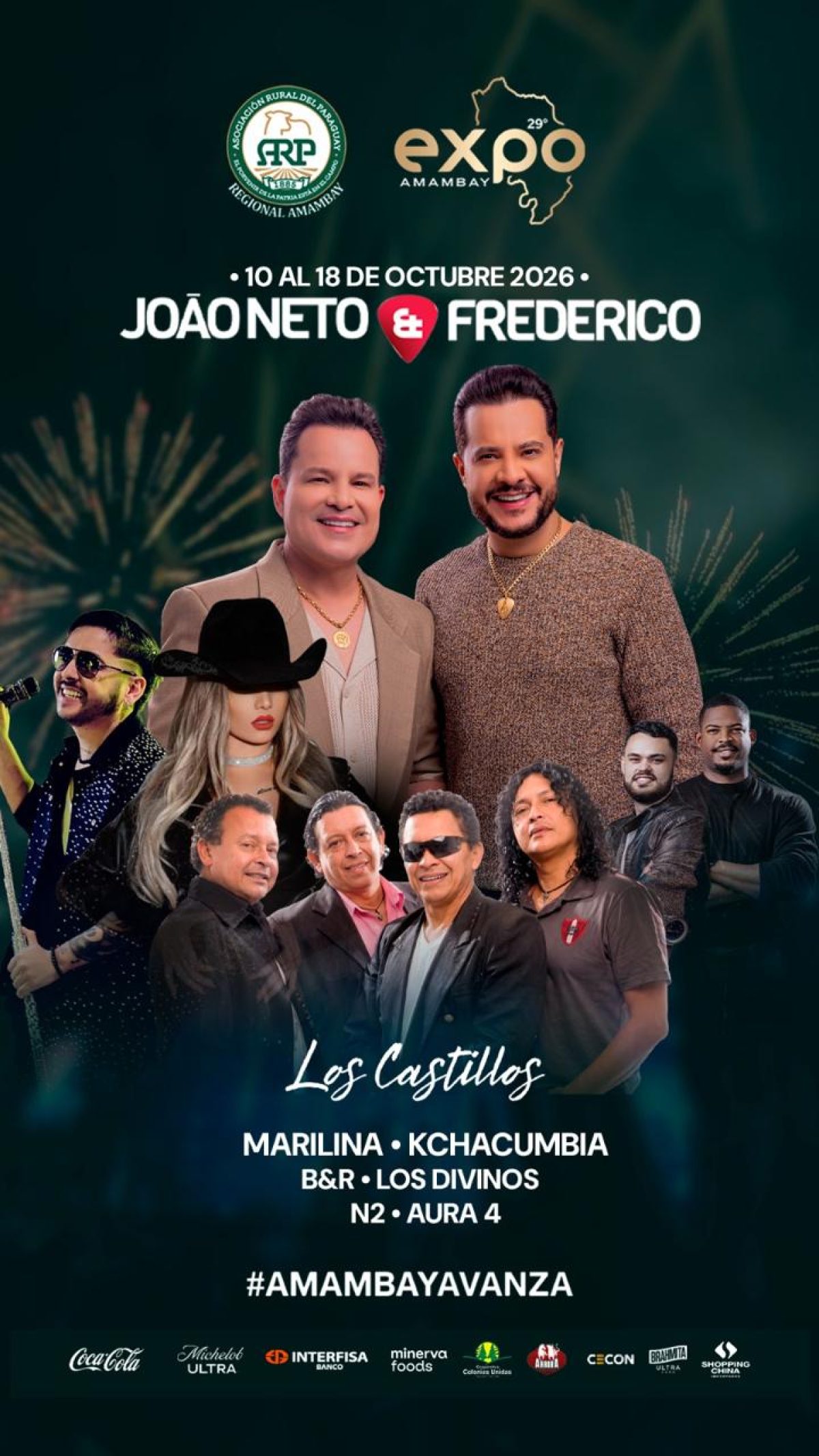 Expo Amambay 2026: grandes shows musicales prometen animar la frontera entre Paraguay y Brasil
